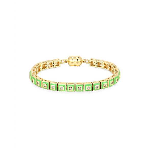 NEW LUV AJ pyramid stud tennis bracelet in green - Picture 1 of 1